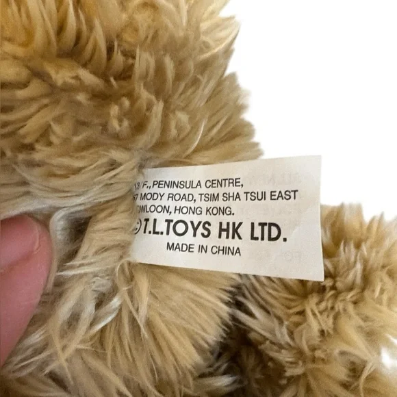 Vintage T. L. Toys Plush Bunny Rabbit Floppy Lavender Bow Accent Brown 15” - Picture 8 of 9